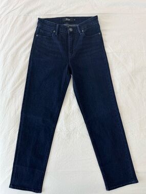 Hudson Straight Leg Jeans Obscurity Dark Wash Size 2 Stretch Denim Mid Rise